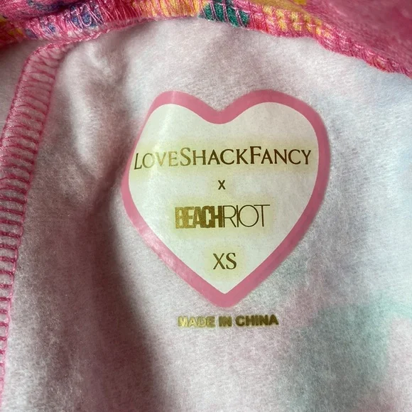 LoveShackFancy X Beach Riot Banded Sweatpants Size XS NWT - Picture 7 of 11
